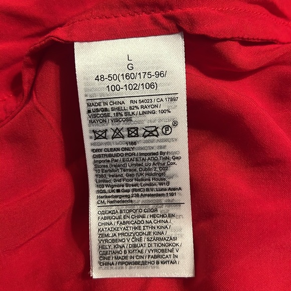 Banana republic tank flowy midi Red dress nwt large - Picture 8 of 8